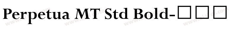Perpetua MT Std Bold字体转换